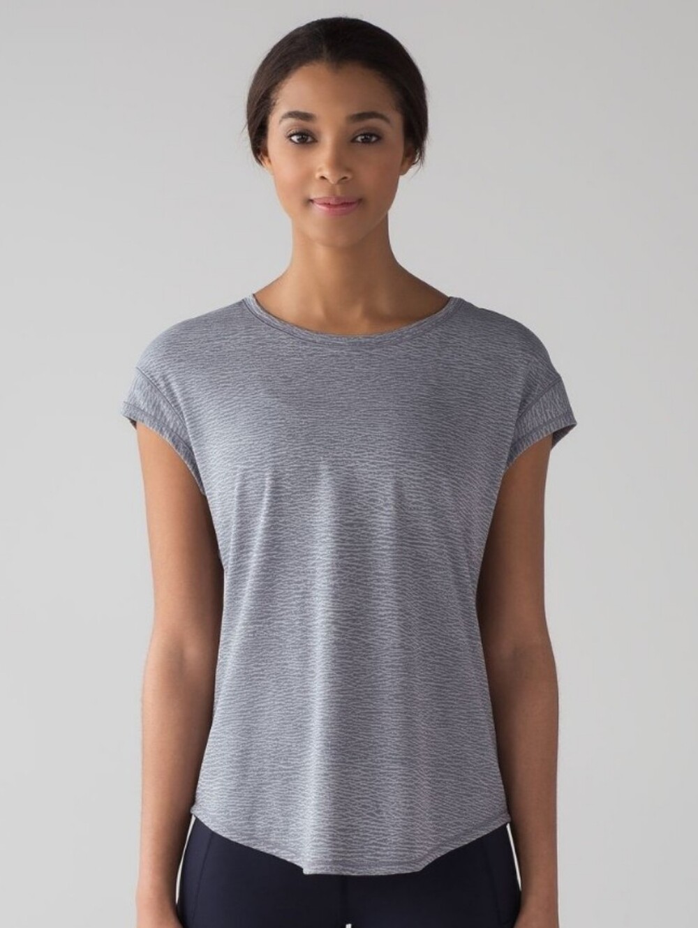 Lululemon athletica Lost In Pace Short Sleeve Top — Arctic Grey SZ M